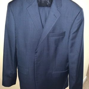Stafford Mid Blue Wool Travel Suit